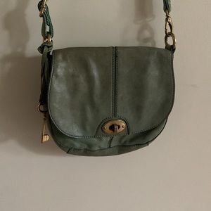 Fossil light green shoulder bag